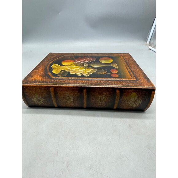 Fake book box trinket table decor grapes brown Tuskan "A FAREWELL TO ARMS" READ - Picture 3 of 9